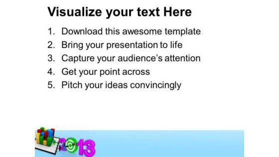 Dart Hitting New Year Sales Marketing PowerPoint Templates Ppt Backgrounds For Slides 1112