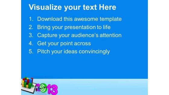 Dart Hitting New Year Sales Marketing PowerPoint Templates Ppt Backgrounds For Slides 1112