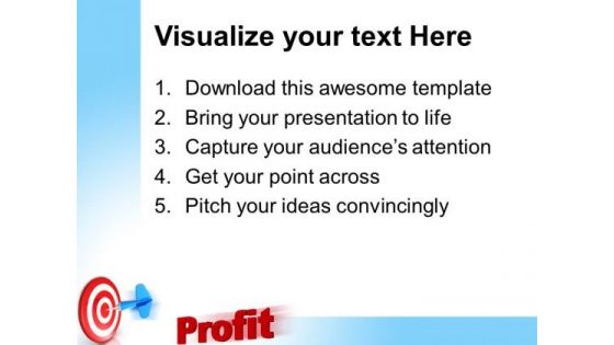Dart Hitting Profit Business PowerPoint Templates And PowerPoint Themes 0712