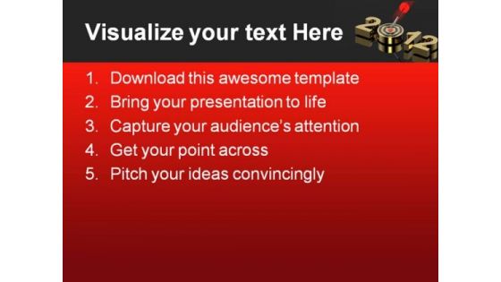 Dart Hitting Target Future PowerPoint Themes And PowerPoint Slides 0811