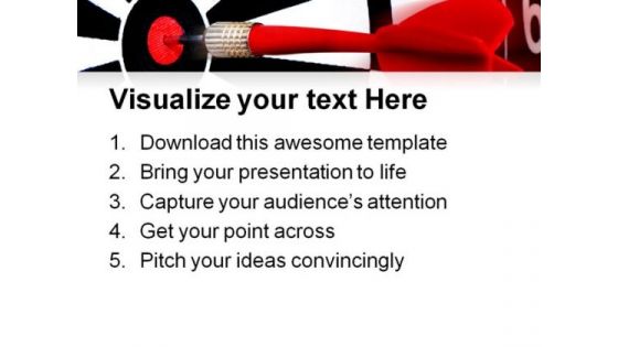 Dart With Target Business PowerPoint Templates And PowerPoint Backgrounds 0611