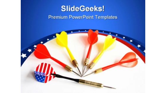 Darts Americana PowerPoint Themes And PowerPoint Slides 0611