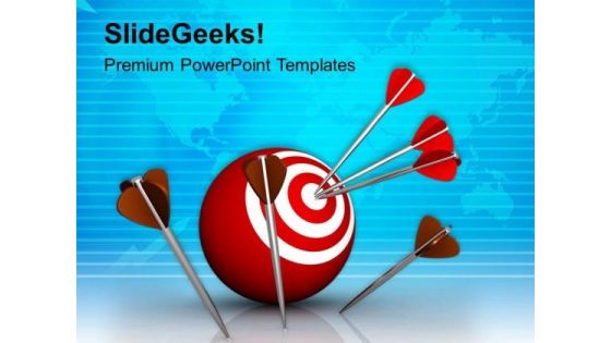 Darts And Target Global Business Strategy PowerPoint Templates Ppt Backgrounds For Slides 0313