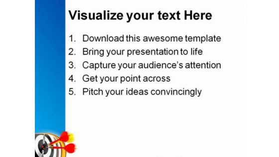 Darts On Target Success PowerPoint Themes And PowerPoint Slides 0811