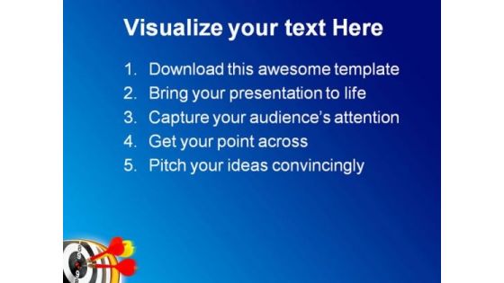 Darts On Target Success PowerPoint Themes And PowerPoint Slides 0811