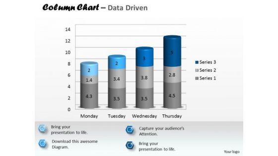 Data Analysis In Excel 3d Column Chart To Represent Information PowerPoint Templates