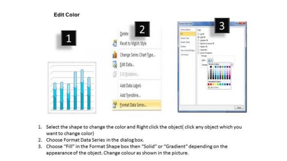 Data Analysis In Excel 3d Compare Yearly Business Performance PowerPoint Templates