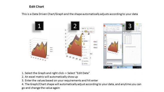 Data Analysis In Excel 3d Visual Display Of Area Chart PowerPoint Templates