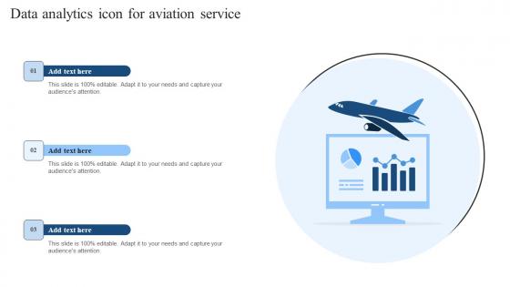 Data Analytics Icon For Aviation Service Download Pdf
