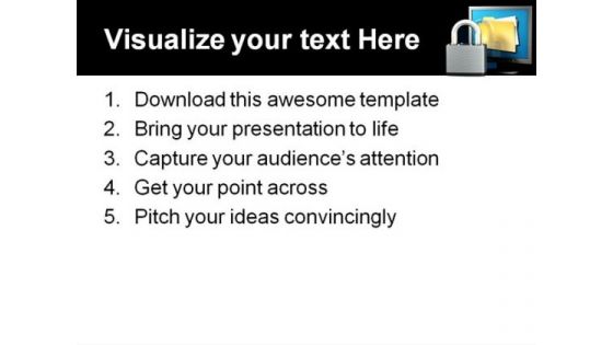 Data Is Secure Internet PowerPoint Template 1110