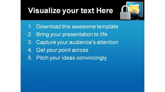 Data Is Secure Internet PowerPoint Template 1110