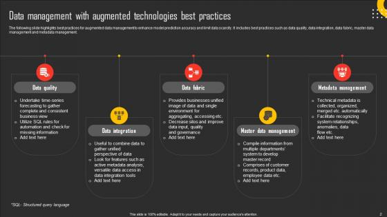 Data Management With Augmented Technologies Ppt PowerPoint Presentation Complete Deck With Slides