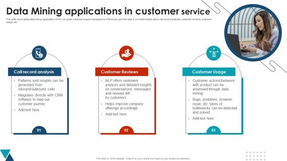 Data Mining Applications In Customer Service Using Data Mining Tools To Optimize Processes AI SS V