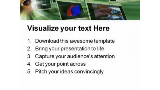 Data Moving Technology PowerPoint Themes And PowerPoint Slides 0611