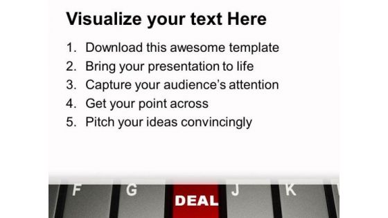 Deal Button On Keyboard Computer PowerPoint Templates And PowerPoint Themes 1012
