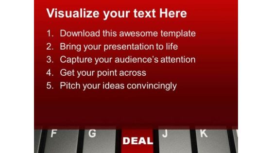 Deal Button On Keyboard Computer PowerPoint Templates And PowerPoint Themes 1012