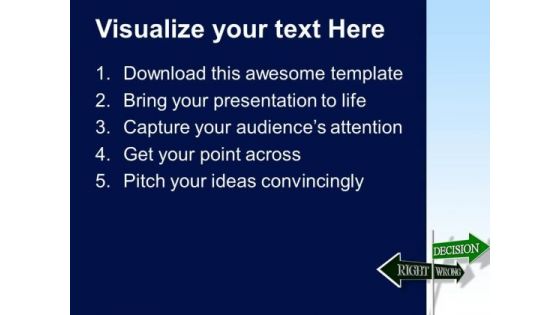 Decision Signpost Business PowerPoint Templates And PowerPoint Themes 0812