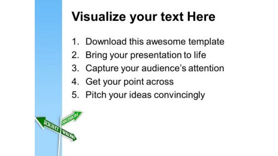 Decision Signpost Business PowerPoint Templates And PowerPoint Themes 0912