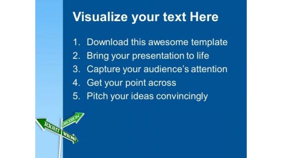 Decision Signpost Business PowerPoint Templates And PowerPoint Themes 0912
