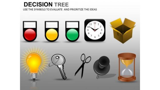 Decision Tree Nodes Icons PowerPoint Slides