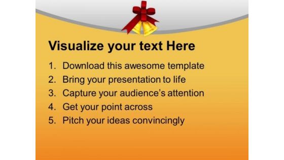 Decorate House With Jingle Bells PowerPoint Templates Ppt Backgrounds For Slides 0713