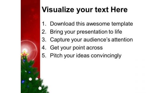 Decorative Christmas Tree Holidays PowerPoint Templates Ppt Backgrounds For Slides 1212