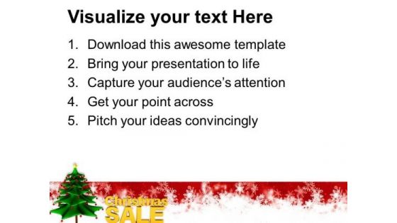 Decorative Christmas Tree Sale Shopping PowerPoint Templates Ppt Backgrounds For Slides 1112