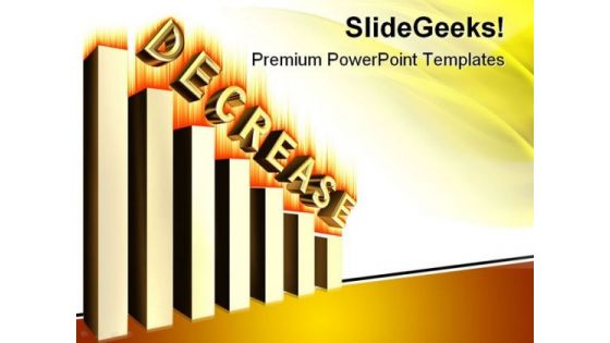 Decrease Graph Business PowerPoint Templates And PowerPoint Backgrounds 0611