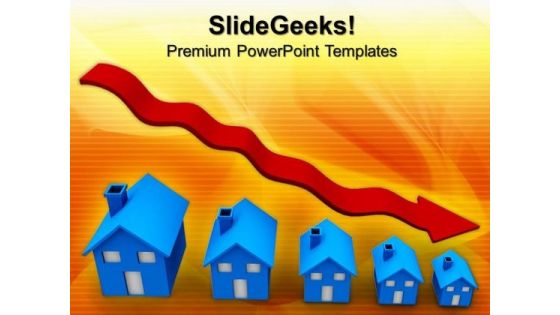 Decrease In Prices Concept Real Estate PowerPoint Templates And PowerPoint Themes 0912
