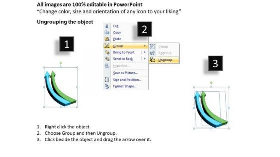 Define Parallel Processing 2 Stages 3d Arrow PowerPoint Slides