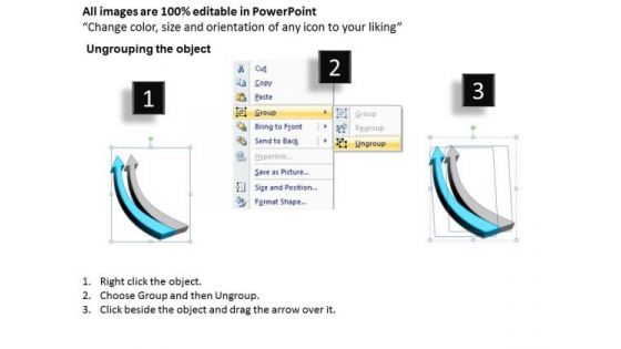 Define Parallel Processing 2 Stages 3d Arrow PowerPoint Templates