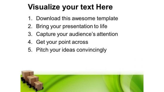 Delivery Of Products On Small Car PowerPoint Templates Ppt Backgrounds For Slides 0413