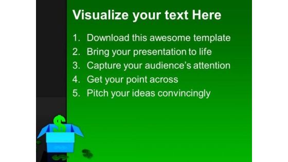 Delivery Of The Dollar Box Business PowerPoint Templates And PowerPoint Themes 1012