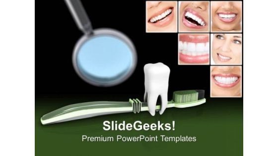 Dental Collage With Tooth Brush PowerPoint Templates Ppt Backgrounds For Slides 0213