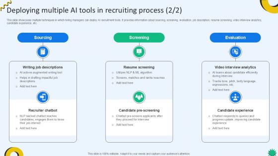 Deploying Multiple AI Tools In Cloud Recruiting Technologies PPT Presentation