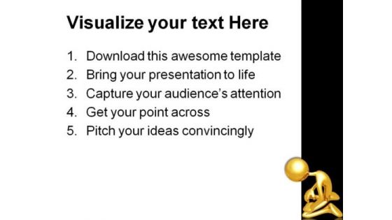 Despair Person Metaphor PowerPoint Themes And PowerPoint Slides 0711