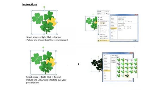 Develop Business Strategy 3d Image Of Lucky Clover Photos