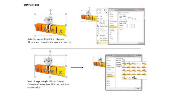 Develop Business Strategy 3d Man Reading News Concepts