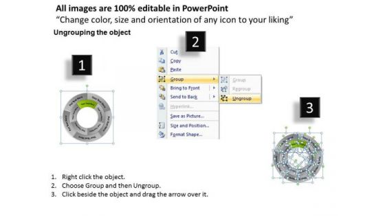 Develop Business Strategy Concentric Circular Process 5 Stages Consultants