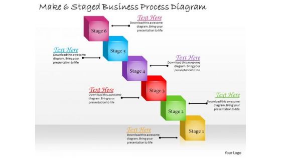 Develop Business Strategy Make 6 Staged Process Diagram Simple Strategic Plan Template