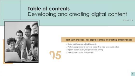 Developing And Creating Digital Content Ppt Powerpoint Presentation Complete Deck Strategy CD V