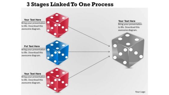 Developing Business Strategy 3 Stages Linked To One Process Strategic Plan Ppt Slide
