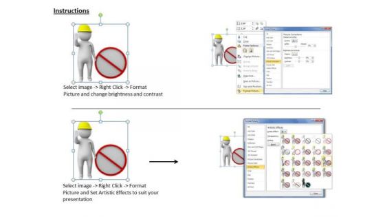 Developing Business Strategy 3d Man Prohibits To Enter Character