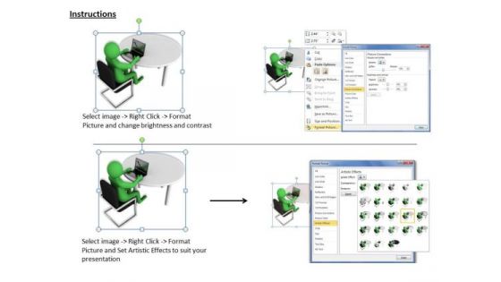 Developing Business Strategy 3d Man Working On Laptop Character