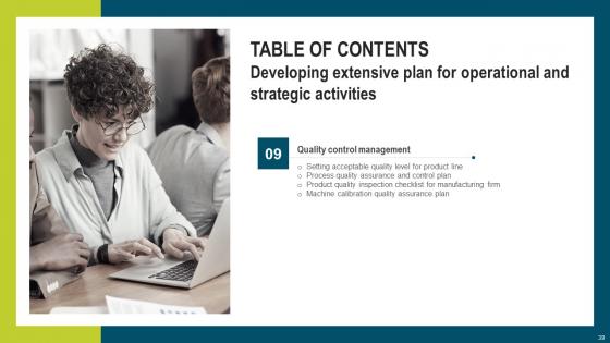 Developing Extensive Plan For Operational And Strategic Activities Table Of Contents Demonstration Pdf
