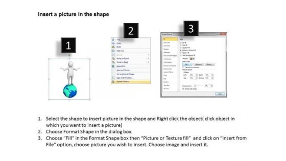 Diagram Business Process 3d Man On The Earth PowerPoint Templates