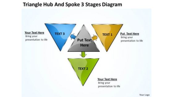 Diagram Business Process And Spoke 3 Stages PowerPoint Templates Ppt Backgrounds For Slides