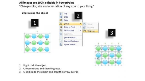 Diagram Of Business Cycle Complex Process Flow Interconnected 12 Steps PowerPoint Templates
