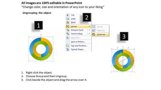 Diagram Of Business Cycle Concentric Circular Process 3 Stages PowerPoint Templates