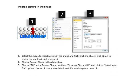 Diagram Of Business Cycle Men Leader Concept PowerPoint Templates Slides